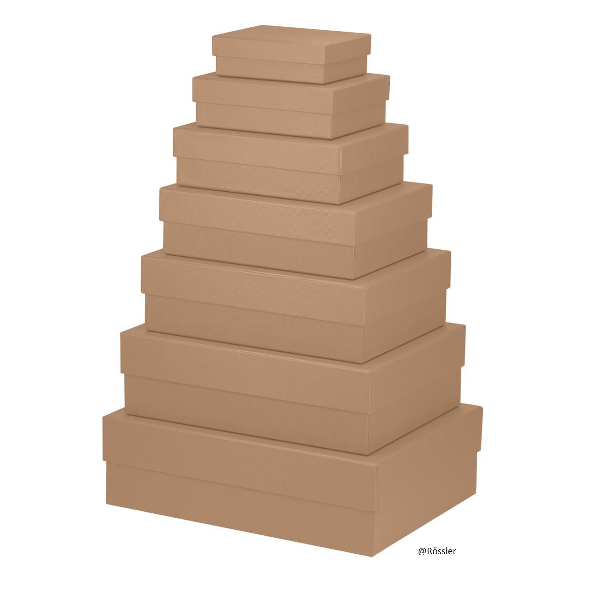 Geschenkschachteln 7er Set Kraft